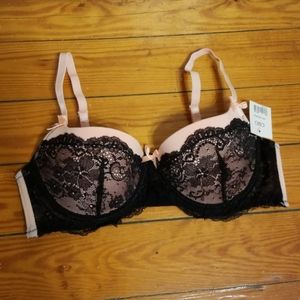 Black lace bra